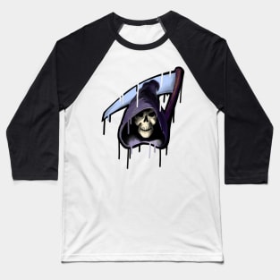 Graffiti Style Grim Reaper Baseball T-Shirt